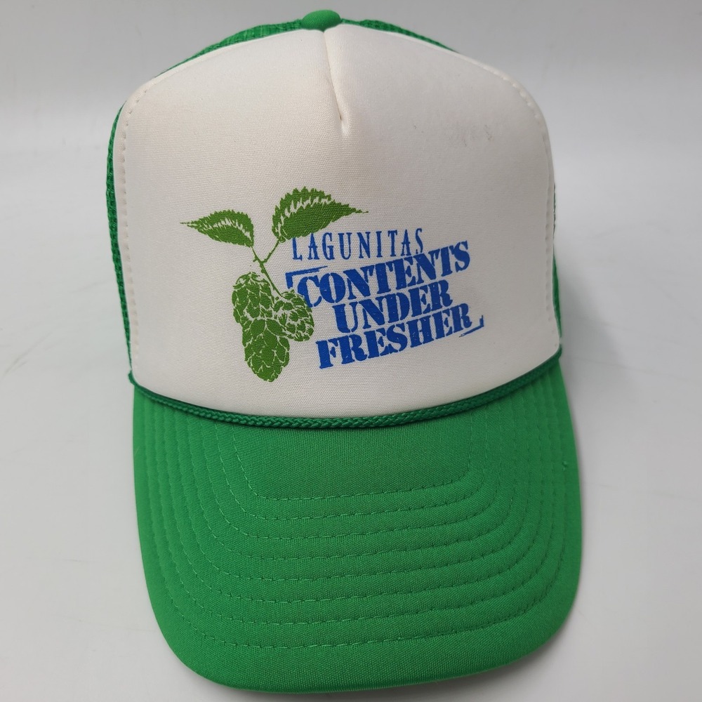 Lagunitas Hat Snapback Trucker Mesh White Green Contents Under Fresher Brewing‎